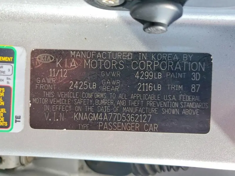 2013 KIA OPTIMA LX  
