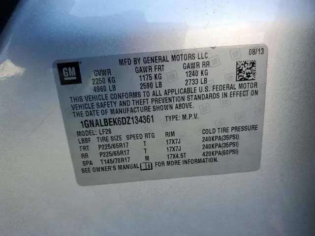 2013 CHEVROLET EQUINOX LS  