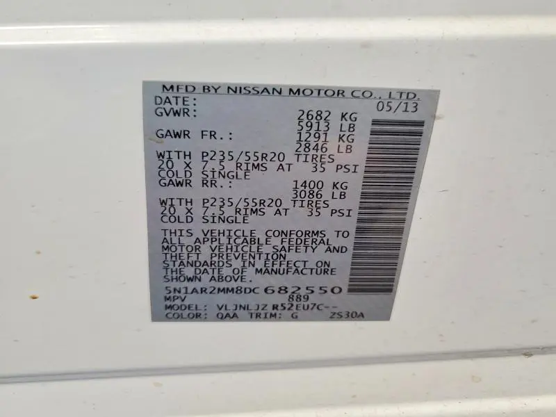 2013 NISSAN PATHFINDER S  