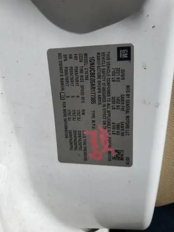 2010 CHEVROLET TAHOE C1500 LT  