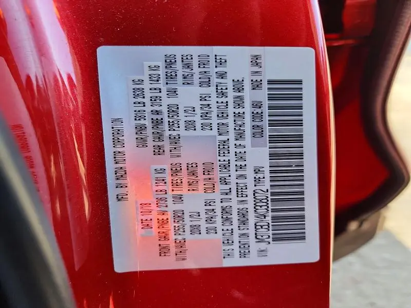 2019 MAZDA CX-9 GRAND TOURING  