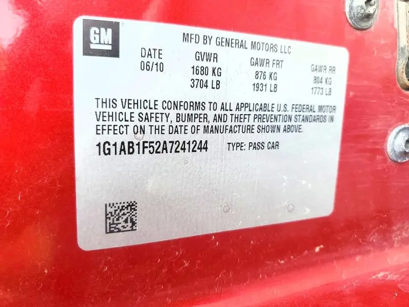 2010 CHEVROLET COBALT LS  