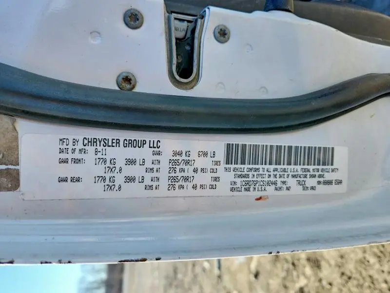 2012 DODGE RAM 1500 SLT  