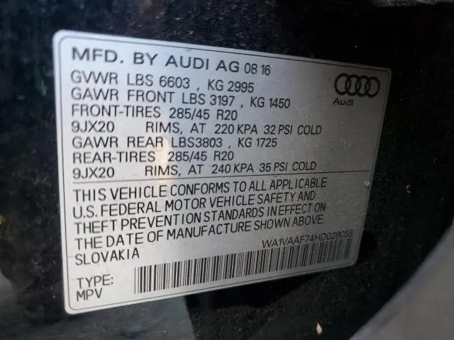 2017 AUDI Q7 PRESTIGE  