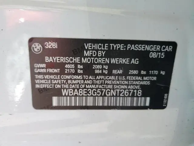 2016 BMW 328 XI SULEV