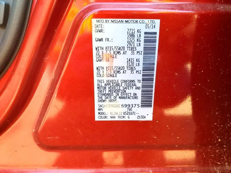 2014 NISSAN PATHFINDER   