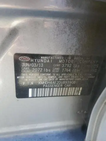 2013 HYUNDAI ELANTRA GLS  