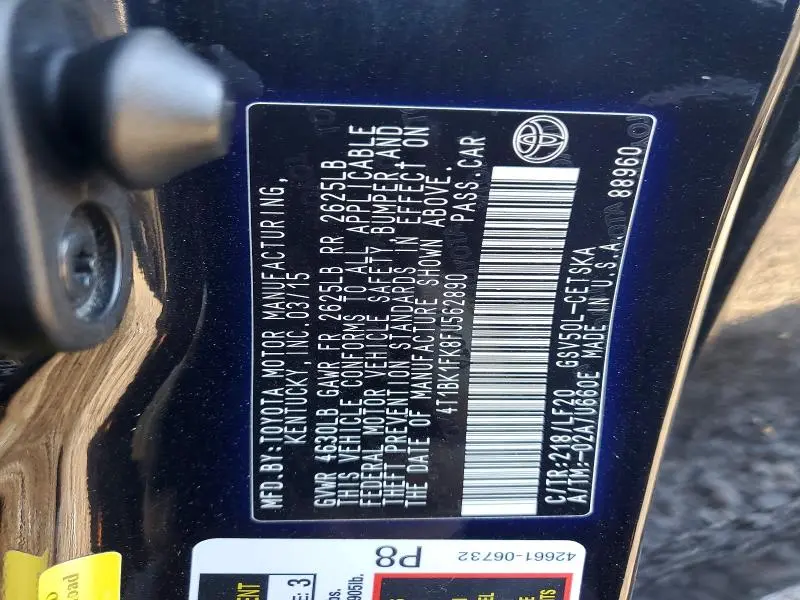 2015 TOYOTA CAMRY XSE V6  