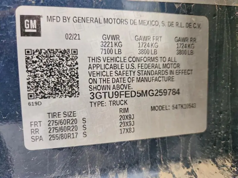 2021 GMC SIERRA K1500 DENALI  
