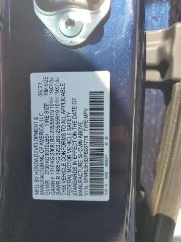 2023 HONDA ODYSSEY TOURING  