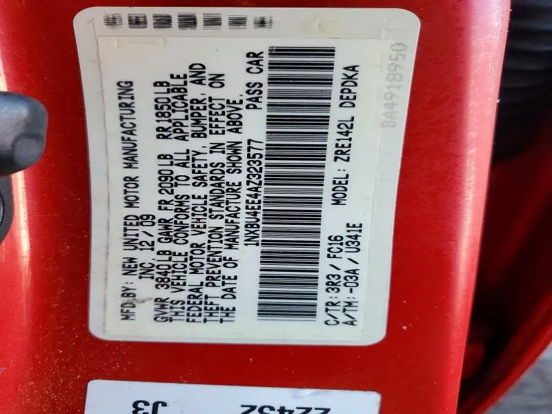 2010 TOYOTA COROLLA LE  