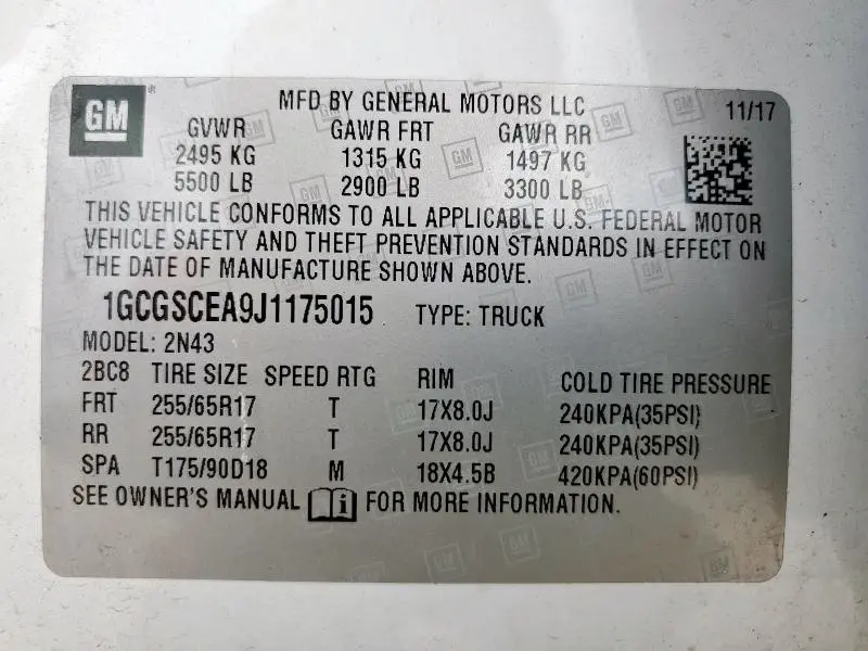 2018 CHEVROLET COLORADO LT  