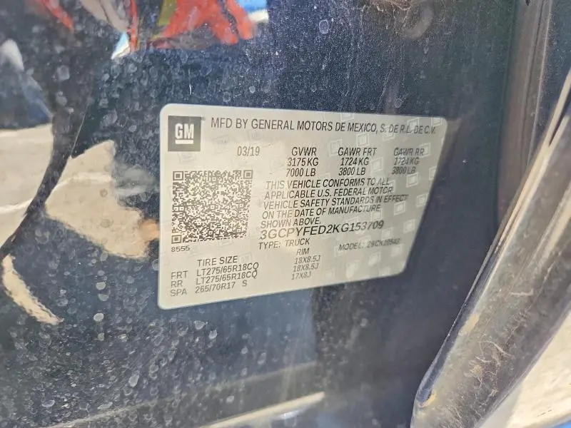 2019 CHEVROLET SILVERADO K1500 LT TRAIL BOSS  