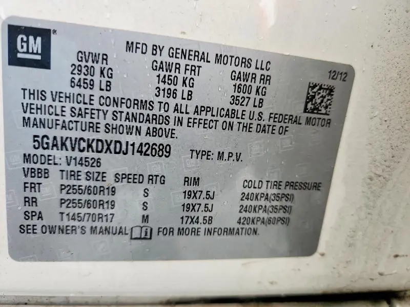 2013 BUICK ENCLAVE   