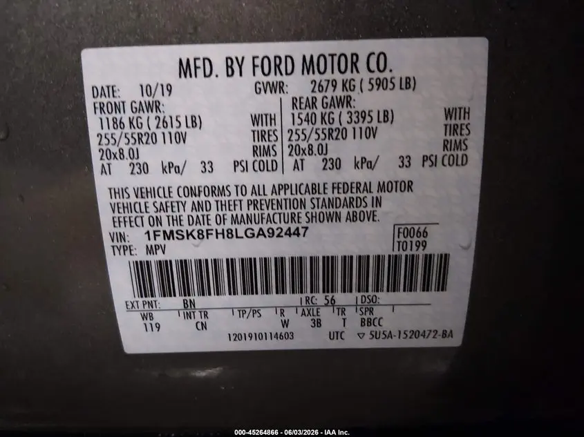 2020 FORD EXPLORER LIMITED