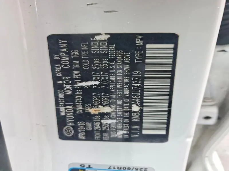 2018 HYUNDAI TUCSON SEL  