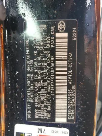 2010 TOYOTA CAMRY BASE  