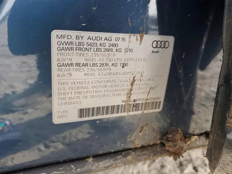 2016 AUDI Q5 PREMIUM PLUS  