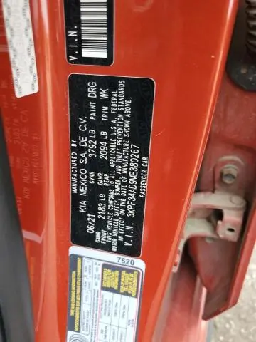 2021 KIA FORTE GT LINE  