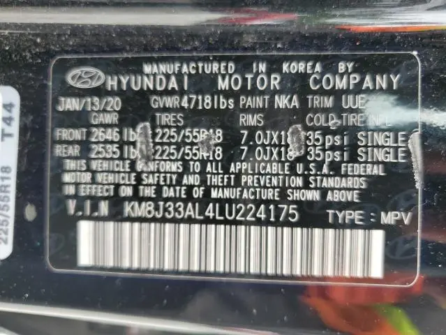 2020 HYUNDAI TUCSON LIMITED  