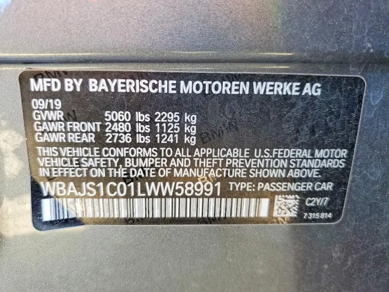 2020 BMW 540 I  
