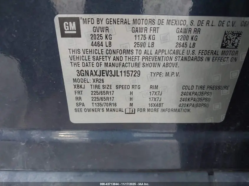 2018 CHEVROLET EQUINOX LT