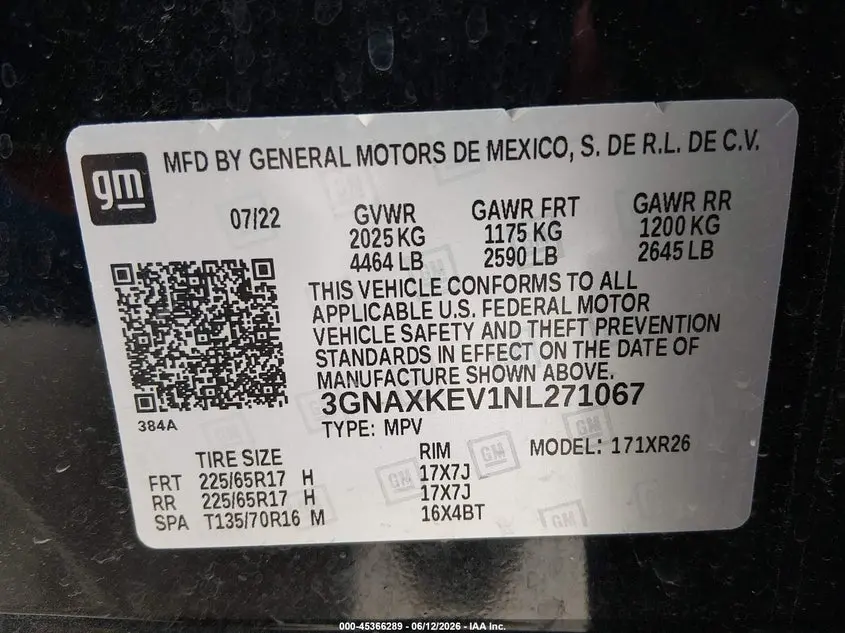 2022 CHEVROLET EQUINOX FWD LT