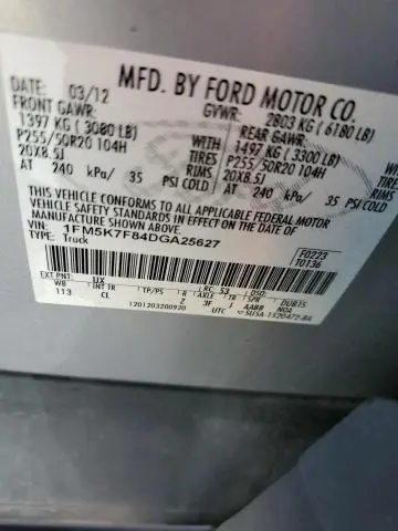 2013 FORD EXPLORER LIMITED  