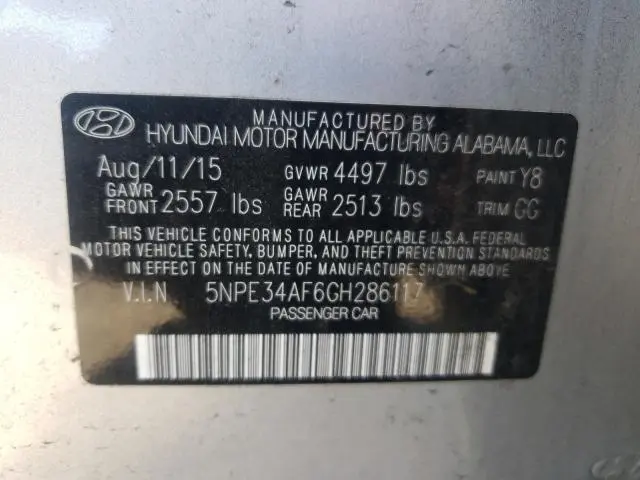 2016 HYUNDAI SONATA SPORT
