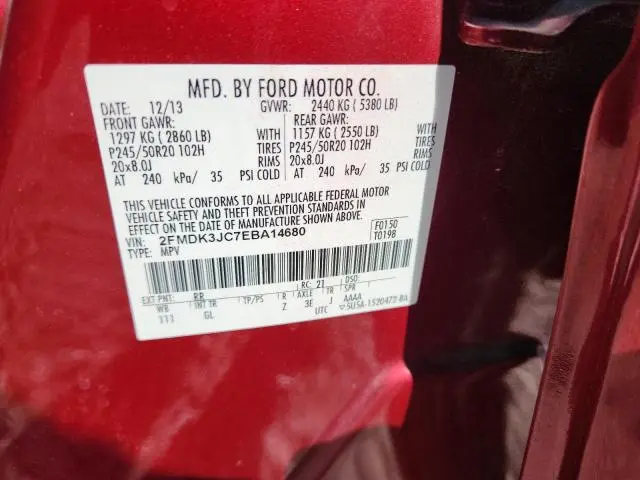 2014 FORD EDGE SEL  