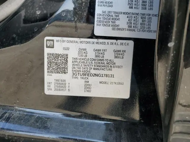 2022 GMC SIERRA LIMITED K1500 DENALI  