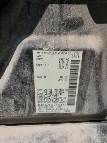 2018 NISSAN ALTIMA 2.5