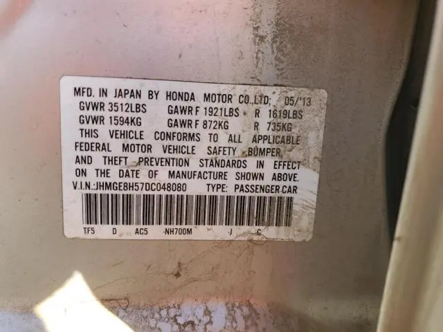 2013 HONDA FIT SPORT  