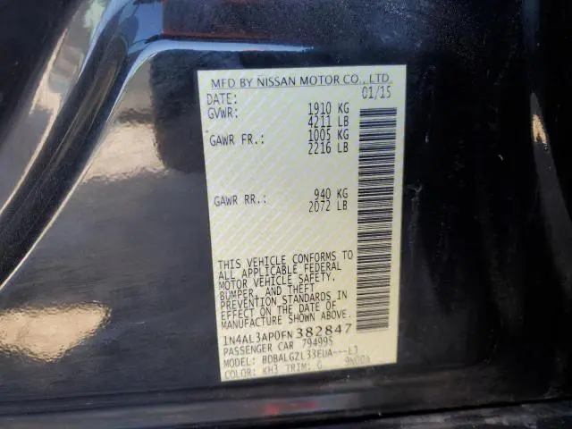 2015 NISSAN ALTIMA 2.5
