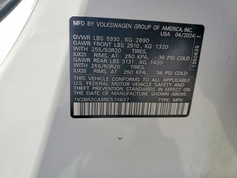 2024 VOLKSWAGEN ATLAS SEL  