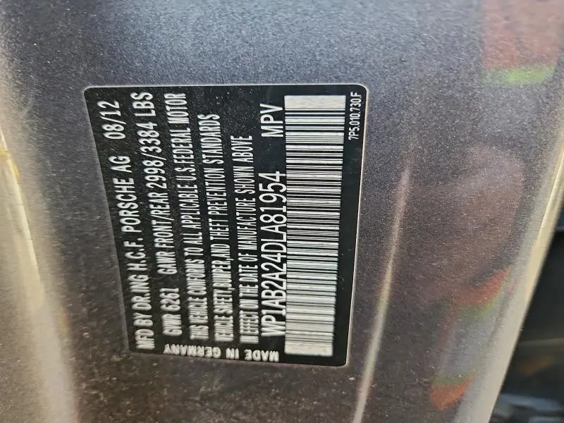 2013 PORSCHE CAYENNE S  