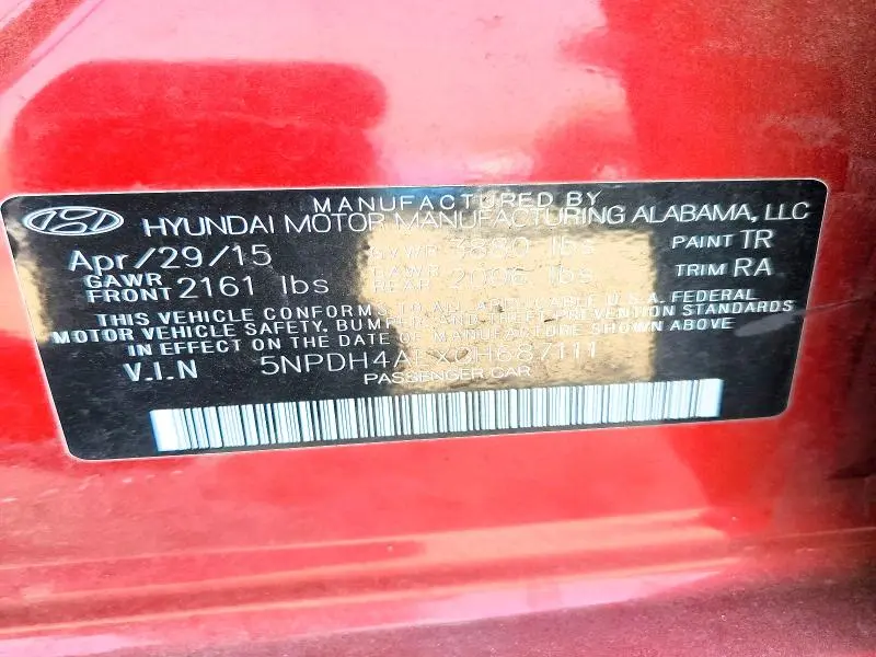 2016 HYUNDAI ELANTRA SE  