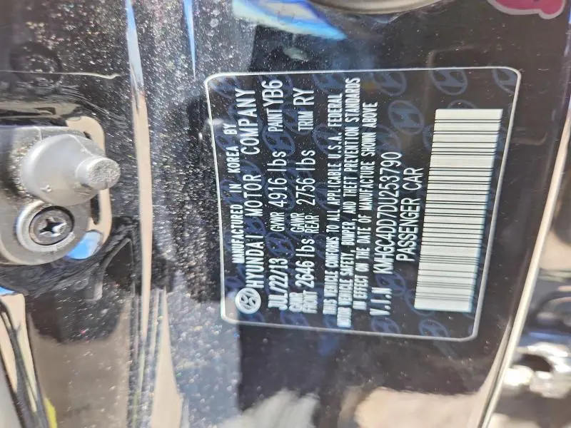 2013 HYUNDAI GENESIS 3.8L  