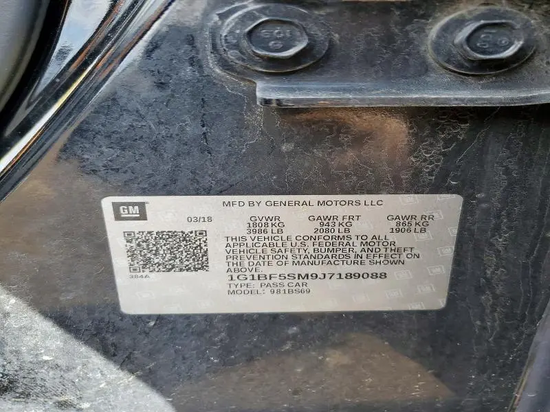 2018 CHEVROLET CRUZE PREMIER  