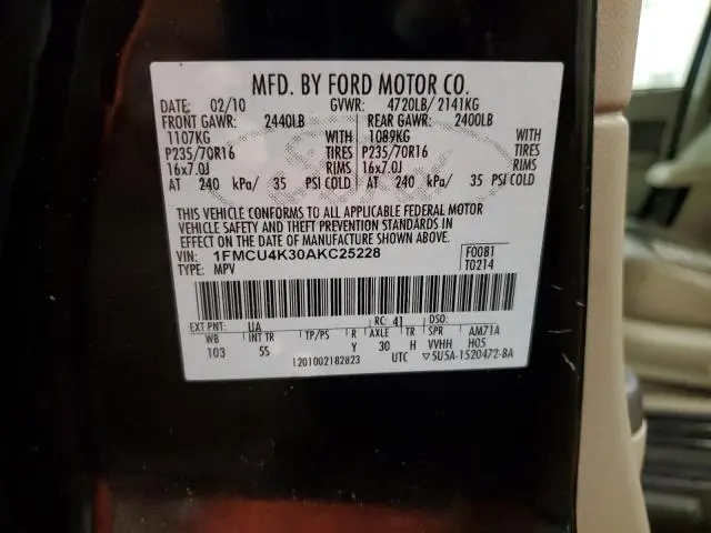 2010 FORD ESCAPE HYBRID  