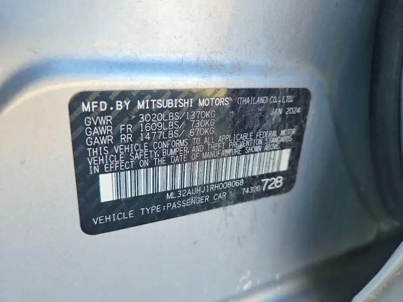 2024 MITSUBISHI MIRAGE ES  