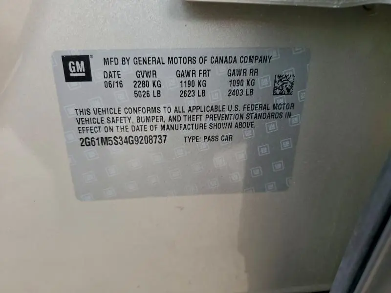 2016 CADILLAC XTS LUXURY COLLECTION  