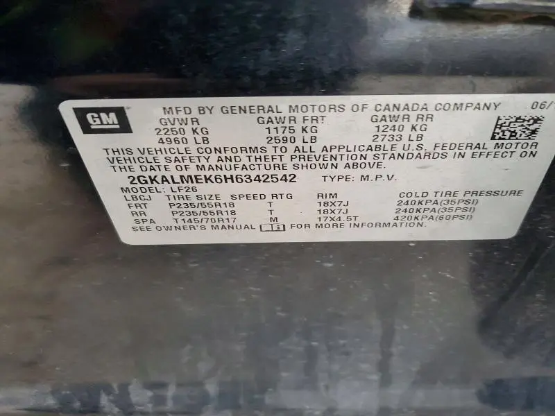 2017 GMC TERRAIN SLE  