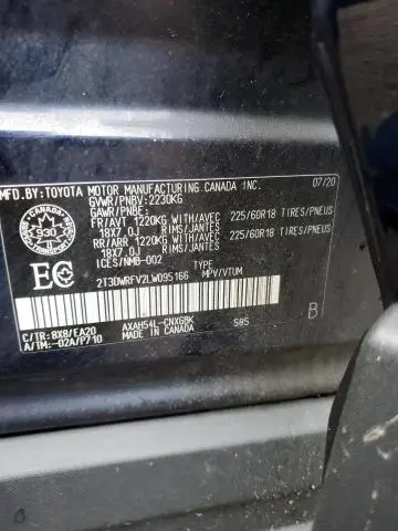 2020 TOYOTA RAV4 LIMITED  