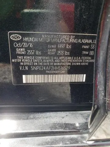 2017 HYUNDAI SONATA SE  