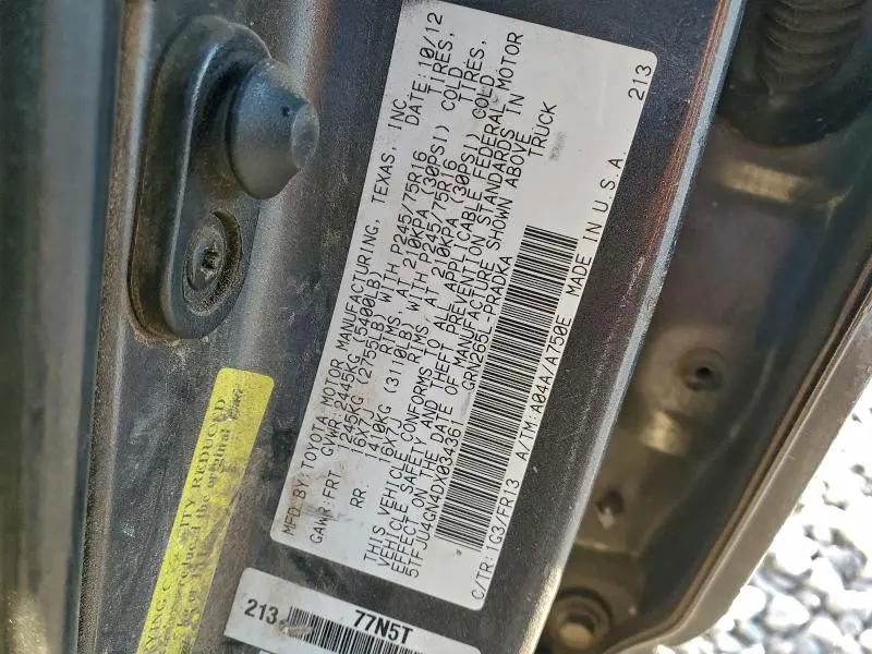 2013 TOYOTA TACOMA DOUBLE CAB PRERUNNER  