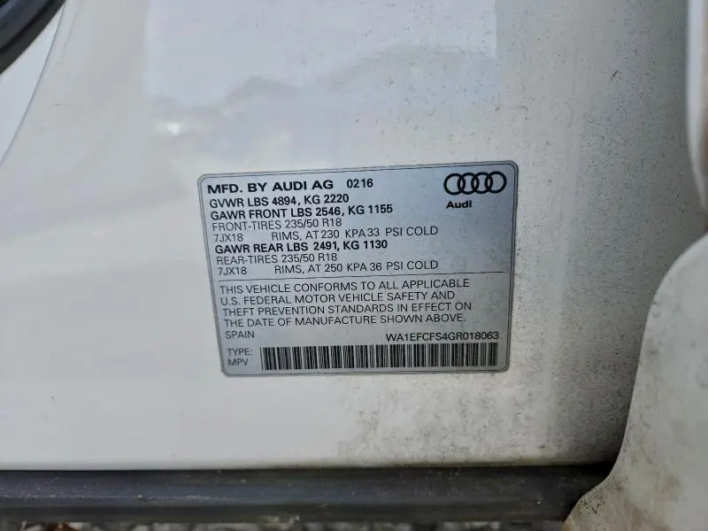 2016 AUDI Q3 PREMIUM PLUS  