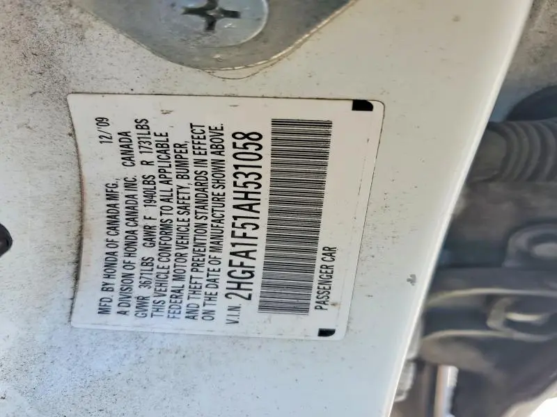 2010 HONDA CIVIC LX  