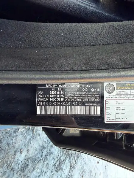 2019 MERCEDES-BENZ S 560 4MATIC  