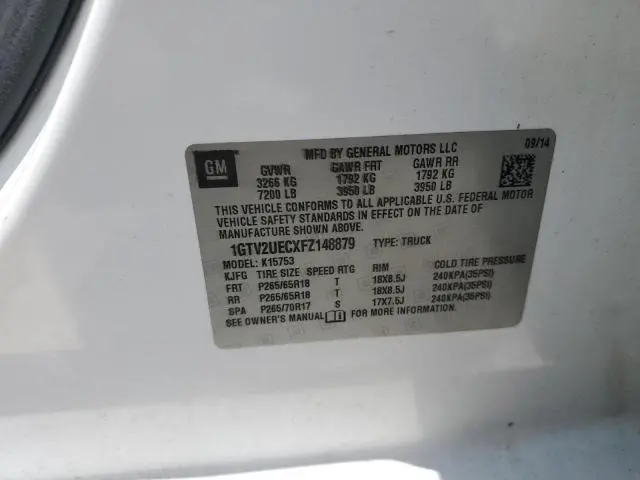 2015 GMC SIERRA K1500 SLE  